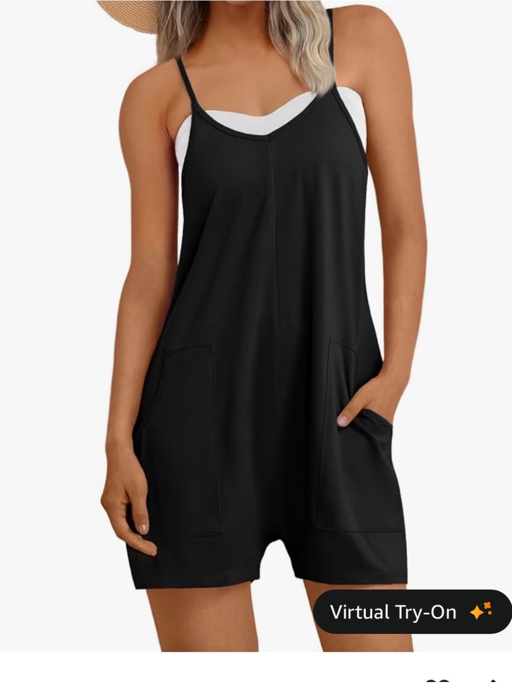 Black Sleeveless Jumpsuit with Pockets - brand new with tags!!